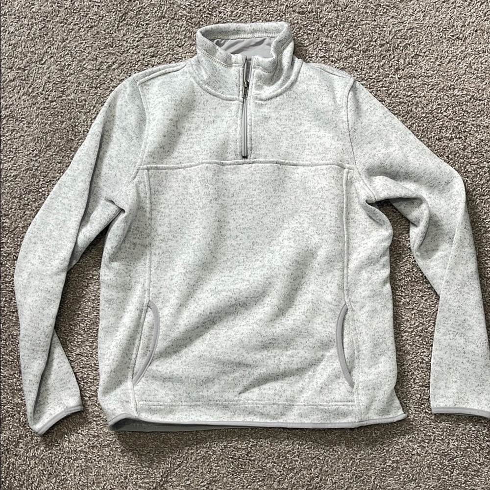 Thread & Supply Gray Quarter-Zip Pullover